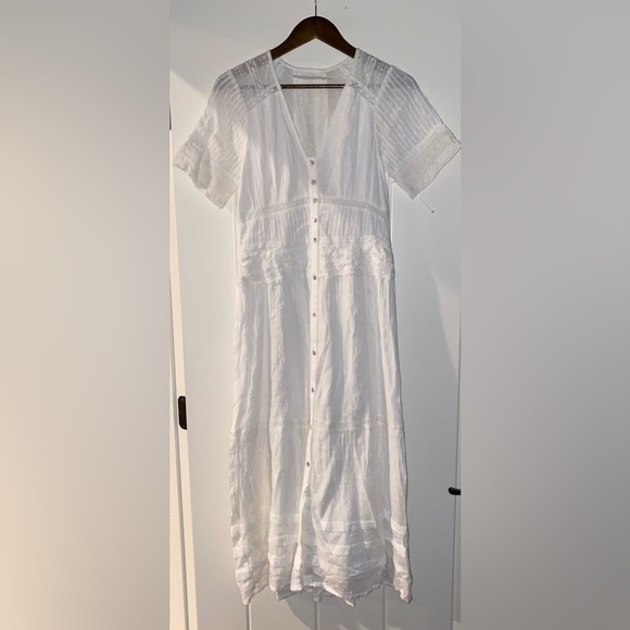 Astr The Label Honeymoon Lace Women Semi Sheer Midi Dress Feminine Medium NEW - Picture 8 of 9